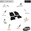 4D Premium Rubber Car Floor Mat for Renault Megane 2008 - 2015