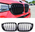 ABS Plastic Front Grills For BMW X3 F25 2014-2018 Piano Black M