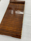 Mercedes W124 Compatible Zebrano Color Sliding Wood Rollup Rear Console Storage Box