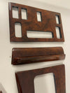 Mercedes W126 Compatible Walnut Color Wood AC Panel + Shifter Frame + Ashtray + Shift Knob