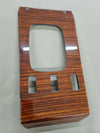 Mercedes R107 Compatible Zebrano Color Shifter Frame Center Cover 3 Buttons
