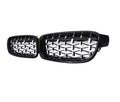 ABS Plastic Front Grills For BMW 3 Series F30 Diamond Piano Black