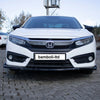 Black Plastic Front Bumper Lip Splitter For Honda Civic 2016-2020