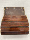 Mercedes W124 Compatible Zebrano Color Sliding Wood Rollup Rear Console Storage Box