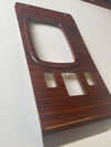Zebrano Shifter Frame Center Cover 3 Buttons For Mercedes-Benz R107 SL Series
