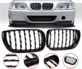ABS Plastic Front Grills For BMW 3 Series E46 Diamond Style Black