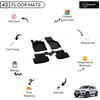 4D Premium Rubber Car Floor Mat for Seat Ateca 2016 - Up