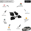4D Premium Rubber Car Floor Mat for Seat Toledo 2012 - 2018