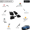 4D Premium Rubber Car Floor Mat for Skoda Fabia 2007 - 2014
