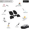 4D Premium Rubber Car Floor Mat for Volvo S60 2010 - 2018