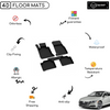 4D Premium Rubber Car Floor Mat for Vw Arteon 2017 - Up
